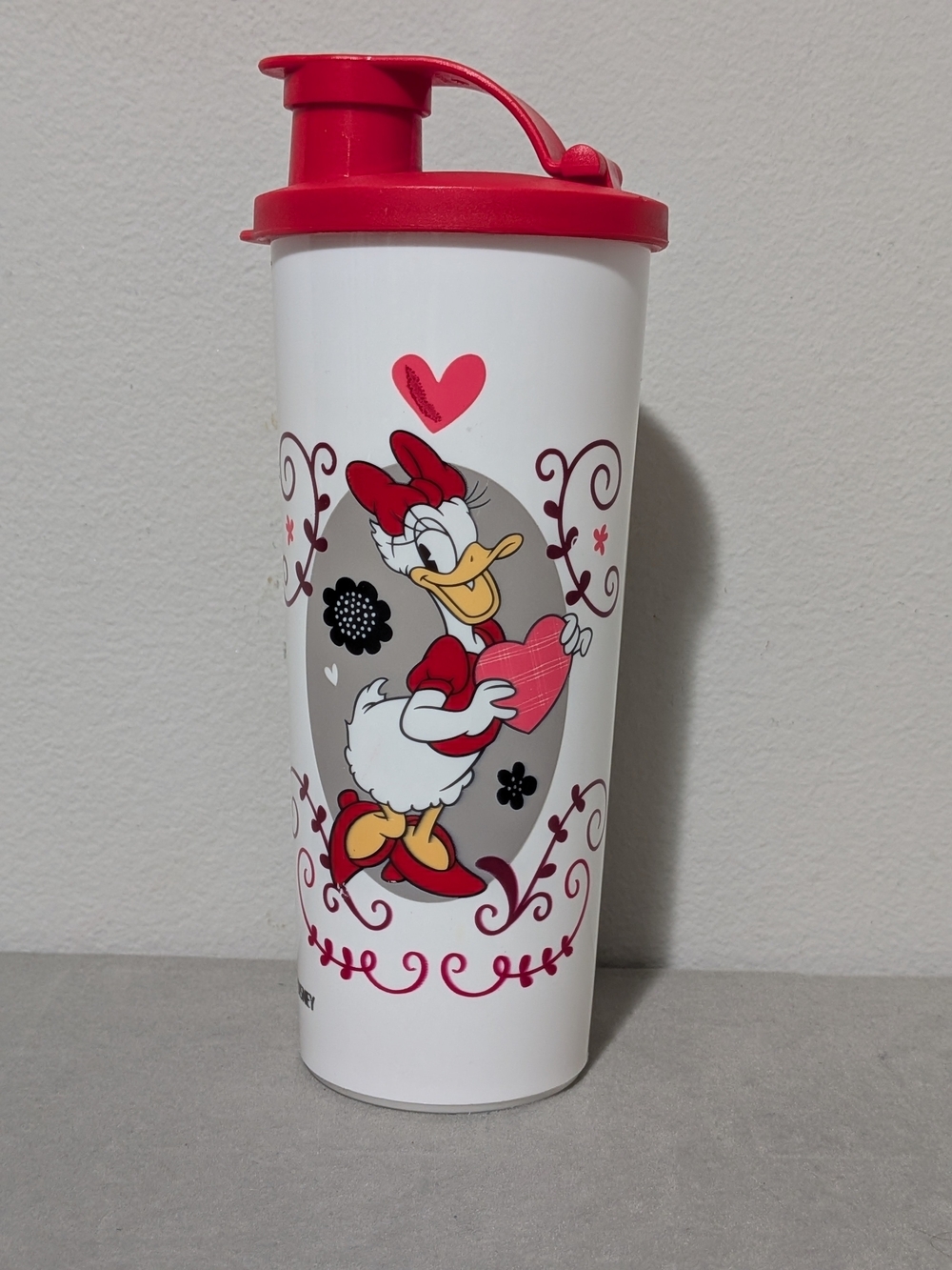 White and Red Daisy Duck Travel Tumbler - Disney Character Drink Cup